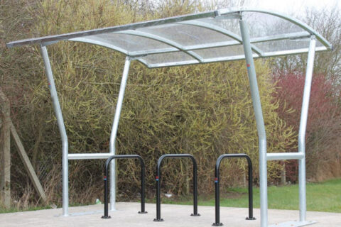 Covered cycle shelter