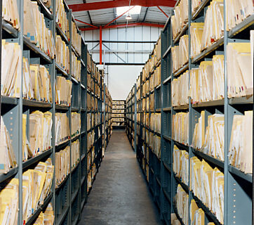 Filing open cabinet storage