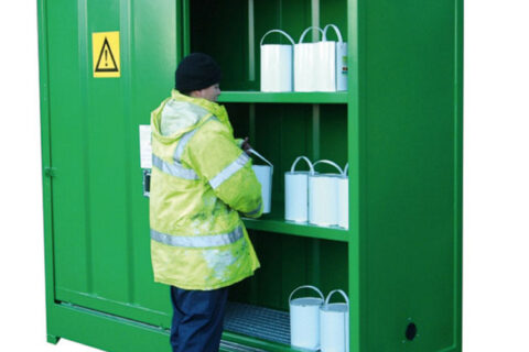 Hazardous storage cabinet - green