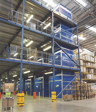 Mezzanine floor goods lift