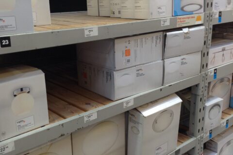 Small goods industrial shelving