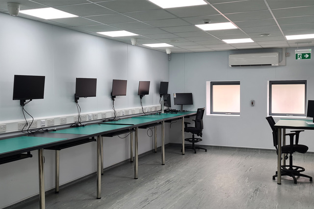 Euro Options server room created with dividing walls