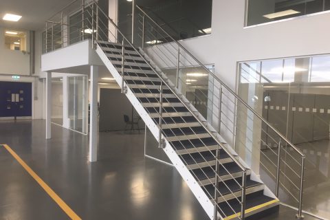 Mezzanine floor with stair access