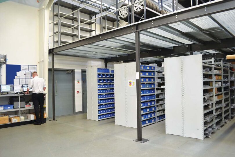Automotive storage industrial shelving