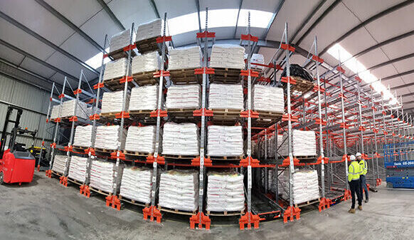Bulk Powders automated pallet racking system