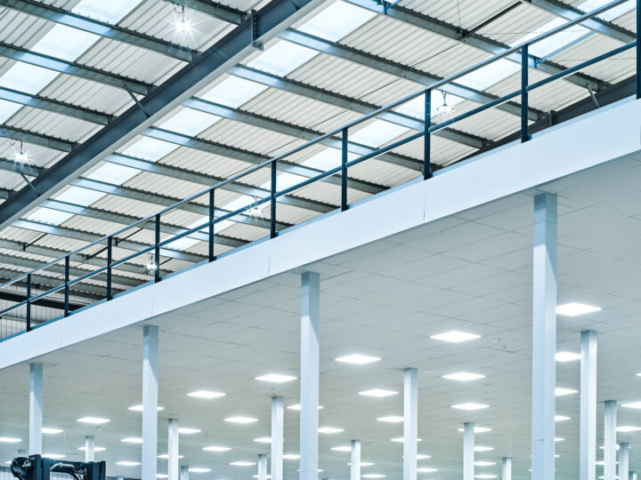 Huboo warehouse interior mezzanine floor