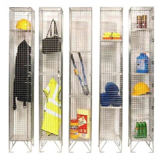 5 wire mesh lockers