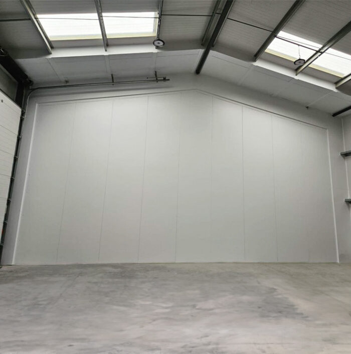 Warhouse dividing wall installation by NSI Projects