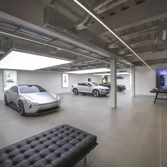 Polestar test drive hub interior