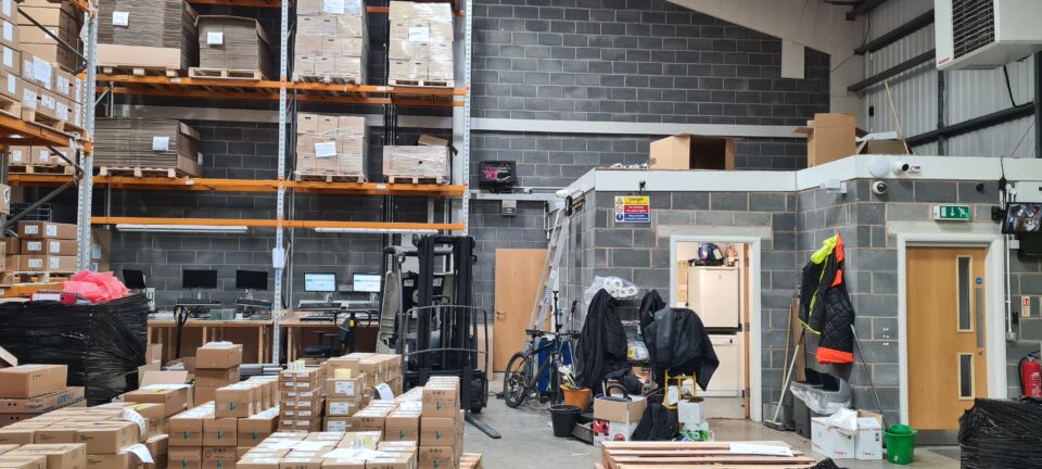 Euro Options picture of warehouse before server room installation